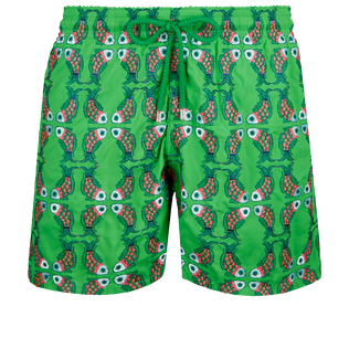 男士 Sweet Fishes 刺绣泳裤 — 限量款 Grass green 正面图
