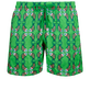 男士 Sweet Fishes 刺绣泳裤 — 限量款 Grass green 正面图