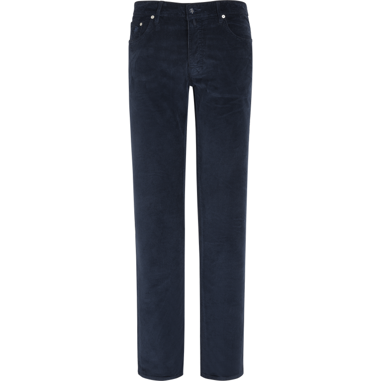 Pantalones De Pana De 1500 Líneas Con Cinco Bolsillos Para Hombre - Jean - Gbetta18 - Azul