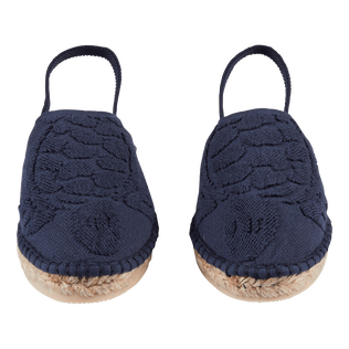 Espadrillas bambini in spugna - VBQ x Pare Gabia Blu marine vista frontale indossata