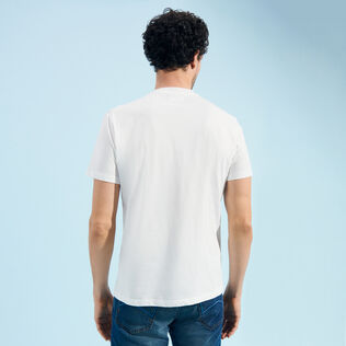 Men Cotton T-shirt Monte Carlo Off white vista trasera desgastada