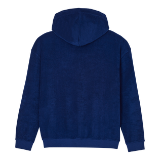 Solid Kapuzen-Sweatshirt mit durchgängigem Reißverschluss aus Frottee für Herren Ink Rückansicht