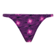 Braguita de bikini de corte tanga con estampado Hypno Shell para mujer Azul marino vista frontal