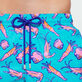 Men Long Ultra-light and packable Swim Shorts Crevettes et Poissons Curacao details view 4