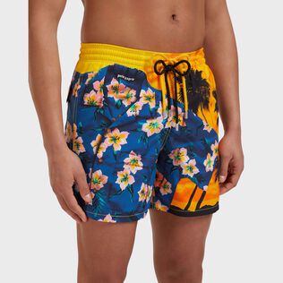 Men Swim Shorts Hawain Mix - VBQ x Palm Angels Corn 细节视图2