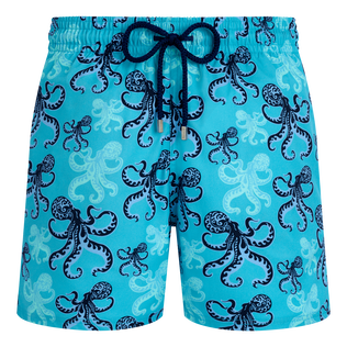 Kurze Poulpes Stretch-Badeshorts für Herren Bora bora Vorderansicht