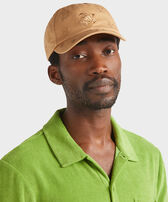 Embroidered Cap Turtles All Over Mocha front worn view