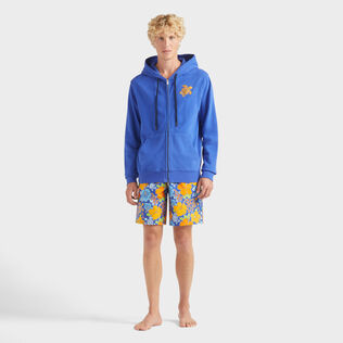 Men Cotton Full Zip Cardigan Turtle Marrakech front worn view