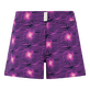 Pantalón corto de baño con cintura plana y estampado Hypno Shell para mujer Azul marino vista frontal