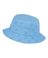 Embroidered Bucket Hat Turtles All Over Himmelblau Vorderansicht