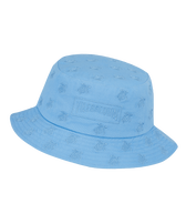 Embroidered Bucket Hat Tutles All Over Himmelblau Vorderansicht
