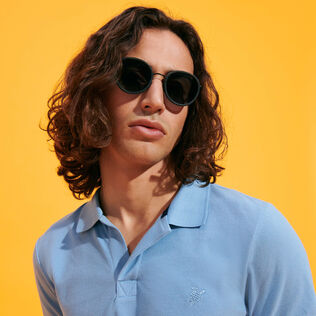 White Tulipwood Women and Men Sunglasses - VBQ x Shelter Black details view 2