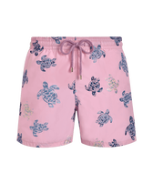 Maillot de bain homme brodé Tortue Multicolore Guimauve vue de face