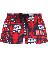 Maillot de bain court stretch bébé Graphic Lobsters Bleu marine vue de face