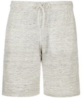 Solid Unisex-Bermudashorts aus Leinenjersey Lihght gray heather Vorderansicht