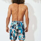 Men Stretch Long Swimwear Californian Pool Dogtown - Vilebrequin x Highsnobiety Blue note back worn view