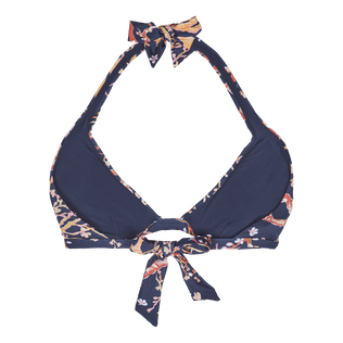 Women Underwire Bikini Top Sweet Blossom Navy back view