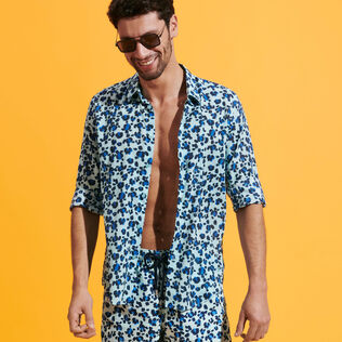 Chemise en voile de coton organique unisexe Turtles Leopard Thalassa vue de détail 2