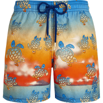Bañador con estampado Ronde des Tortues Sunset para hombre de Vilebrequin x The Beach Boy Multicolores vista frontal