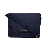 Borsa Turtle Dance Jacquard Blu marine vista frontale