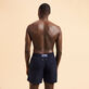 Men Swimwear Embroidered Logo - Vilebrequin x La Samanna Navy 背面穿戴视图