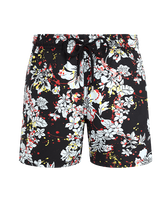 Men Swim Shorts Flower Splash - VBQ x Palm Angels Black front view