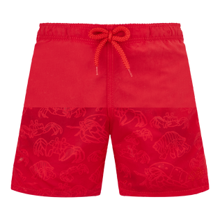 Boys Swim Trunks Hermit Crabs Moulin rouge front worn view