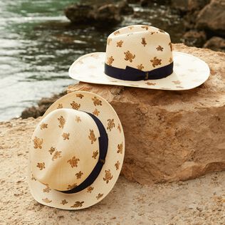 chapeau style panama en paille avec bandeau noir