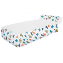 White Floating Deckchair Multicolour Turtles - VBQ x MX HOME Unique front view