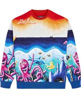 Men Cotton Crewneck Sweatshirt Mareviva - Vilebrequin x Kenny Scharf Multicolor front view