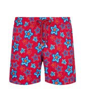 Bañador bordado con estampado Stars Gift para hombre de edición limitada Burgundy vista frontal