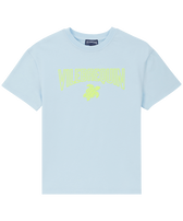 T-Shirt aus Bio-Baumwolle für Jungen Heather flax flower Vorderansicht