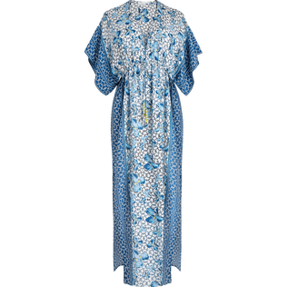 Caftan long femme Iris Lace- Vilebrequin x Poupette St Barth Azur vue de face