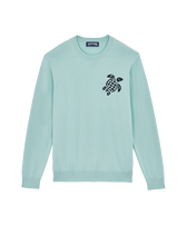 Turtle Pullover aus Baumwolle für Herren Pazifik blau Vorderansicht