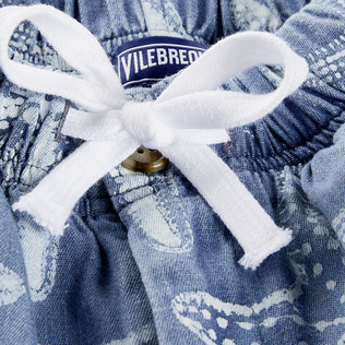 Bermudashorts aus leichtem Denim mit Starfish-Print für Jungen Bleach denim w4 Details Ansicht 1