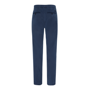 Men Tencel Cotton Chino Pants Solid Midnight back view