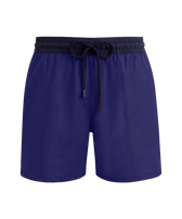 男士 Super 120' 羊毛游泳短裤 Purple blue 正面图