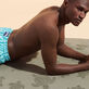 Toalla de playa en algodón orgánico Turtles Jacquard Olivier detalles vista 2