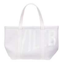 Bolso de playa de grande en neopreno de color liso unisex Blanco vista frontal