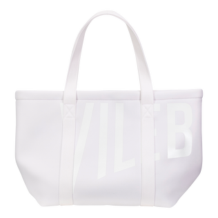 Unisex Neoprene Large Beach Bag Solid White front view