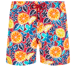 Bañador con estampado Presse Citron para hombre Burgundy vista frontal