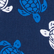 Bolso de playa de lino con estampado Tortues Multicolores unisex Azul marino 