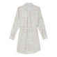 Chemisier donna in voile di cotone Dentelles Bianco vista posteriore