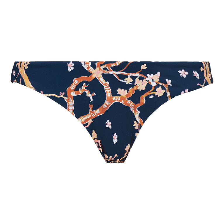 Women Bikini Bottom Midi Brief Sweet Blossom - Frise - Blue - Size XL - Vilebrequin