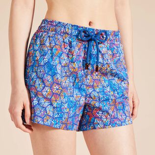 Pantalón corto de baño con estampado Carapaces Multicolores para mujer Mar azul detalles vista 1