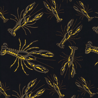 Costume da bagno uomo ricamato Lobsters - Edizione limitata Nero stampe