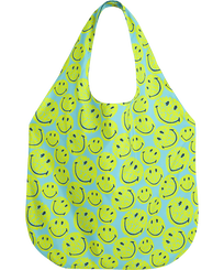 Andere Uni - Turtles Smiley Unisex-Strandtasche – Vilebrequin x Smiley®, Lazulii blue Vorderansicht