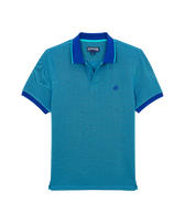 Polo en coton organique couleur changeante homme uni Marrakech vue de face