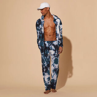 Pantalon en éponge homme Rough Ocean Tie & Dye Emeraude vue de détail 1