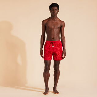 Men Swim Shorts Ultra-Light and Packable Ribbons Turtle Moulin rouge vista frontal desgastada